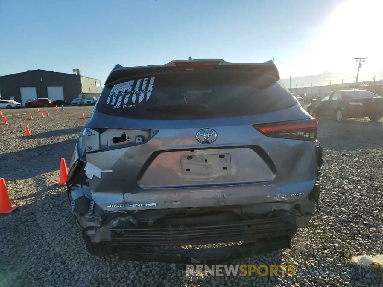 6 fotografías del automóvil dañado 5TDGZRBH1NS177074 TOYOTA HIGHLANDER 2022