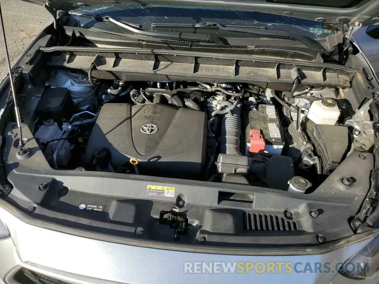 12 fotografías del automóvil dañado 5TDGZRBH2NS177116 TOYOTA HIGHLANDER 2022