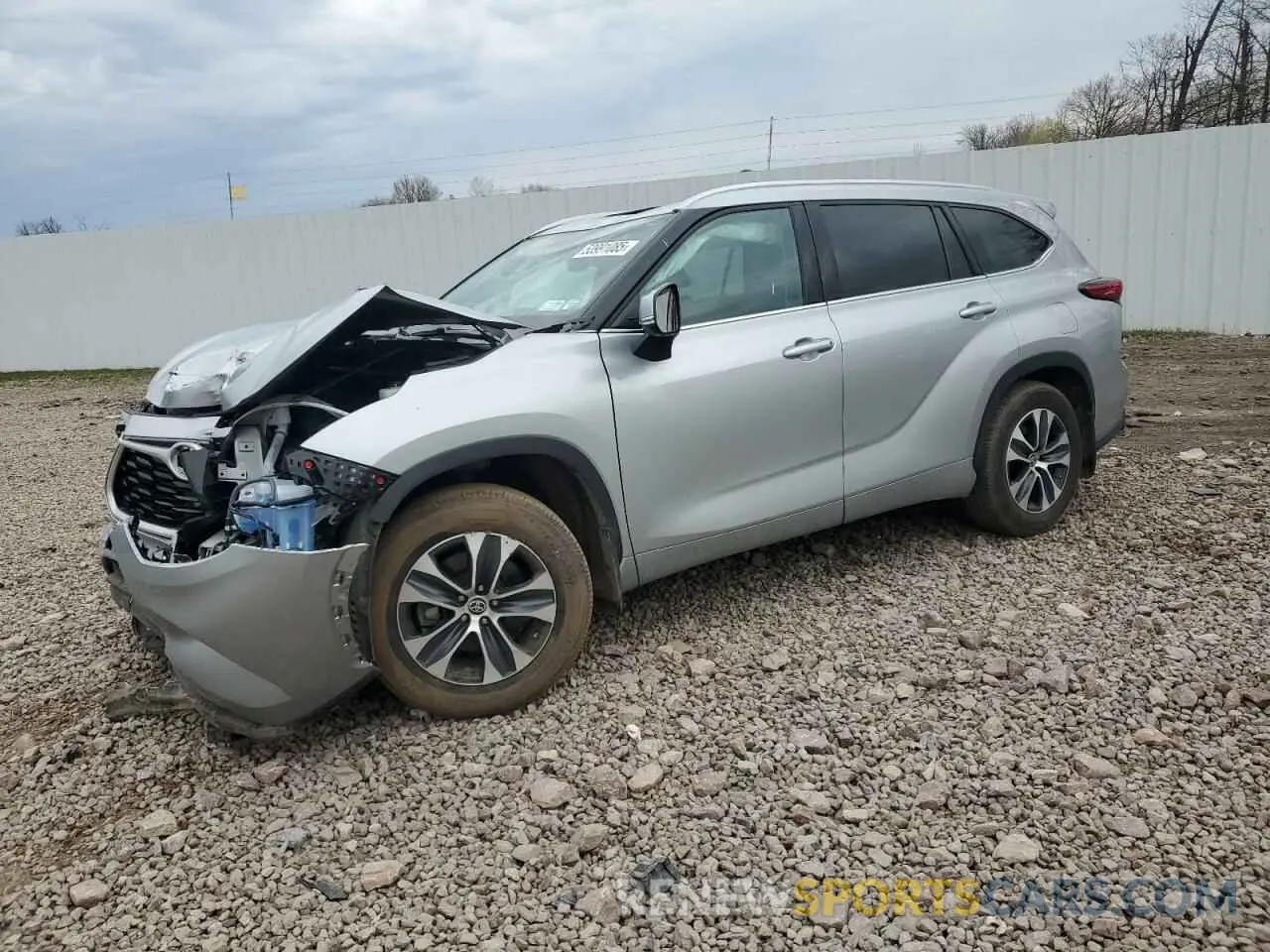 1 fotografías del automóvil dañado 5TDGZRBH2NS199388 TOYOTA HIGHLANDER 2022