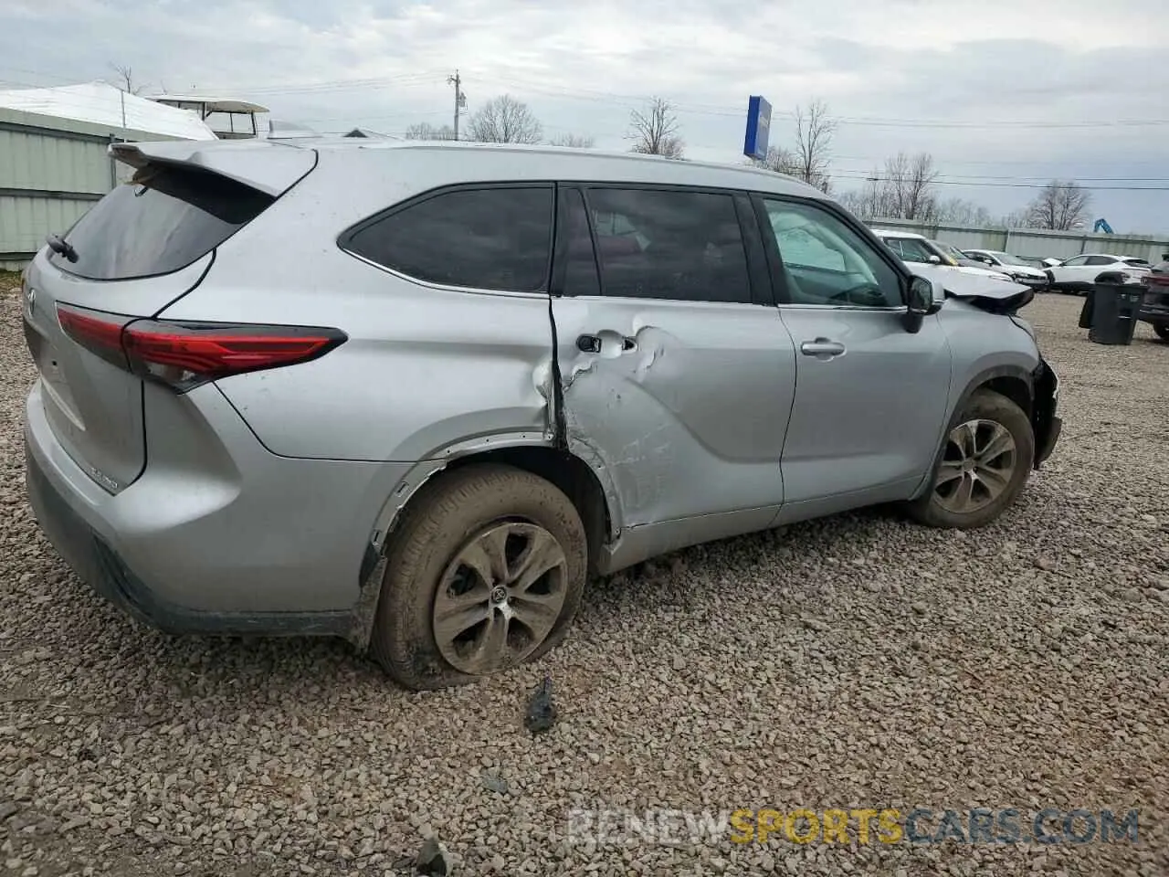 3 fotografías del automóvil dañado 5TDGZRBH2NS199388 TOYOTA HIGHLANDER 2022