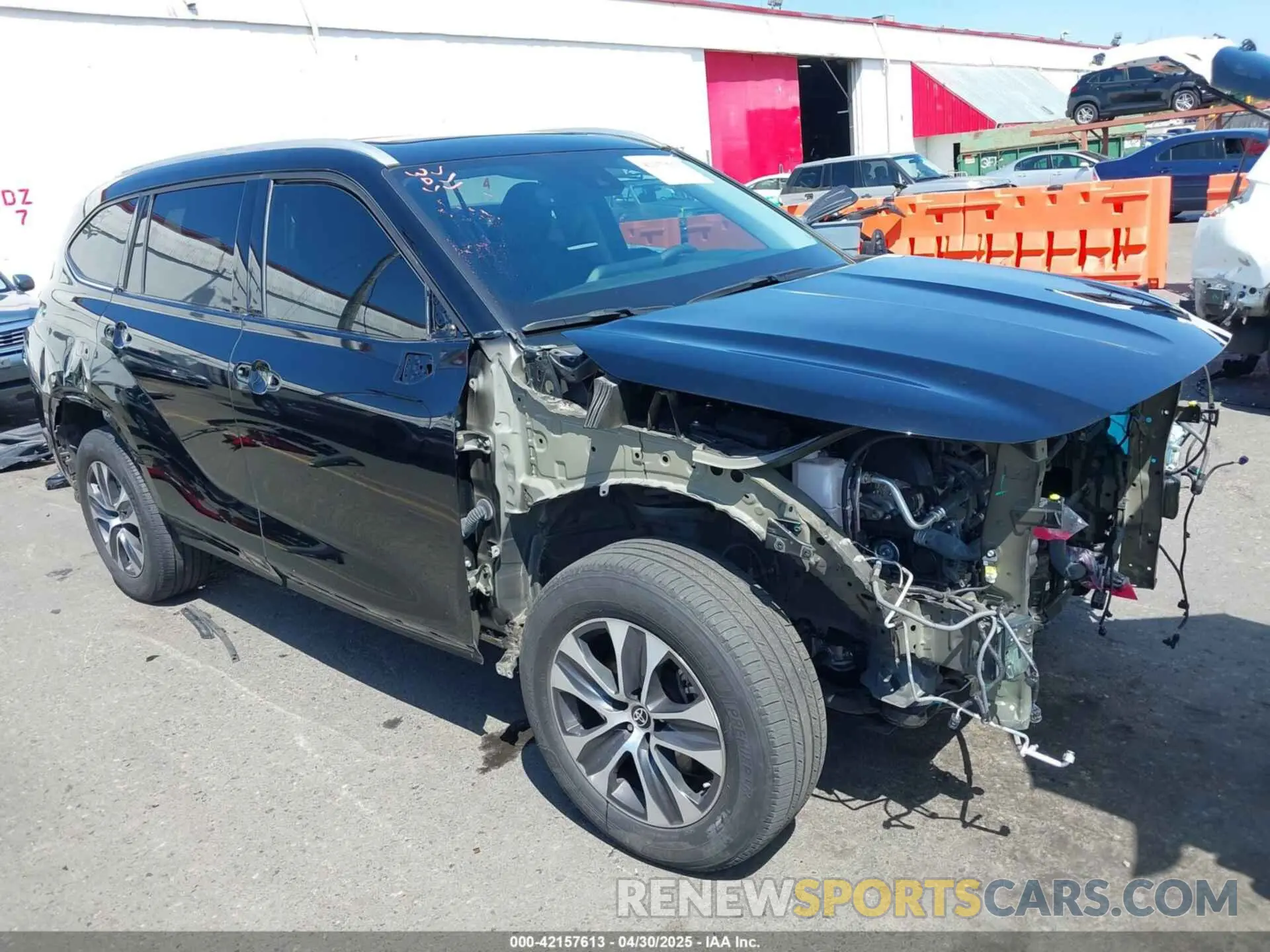 6 fotografías del automóvil dañado 5TDGZRBH2NS231580 TOYOTA HIGHLANDER 2022