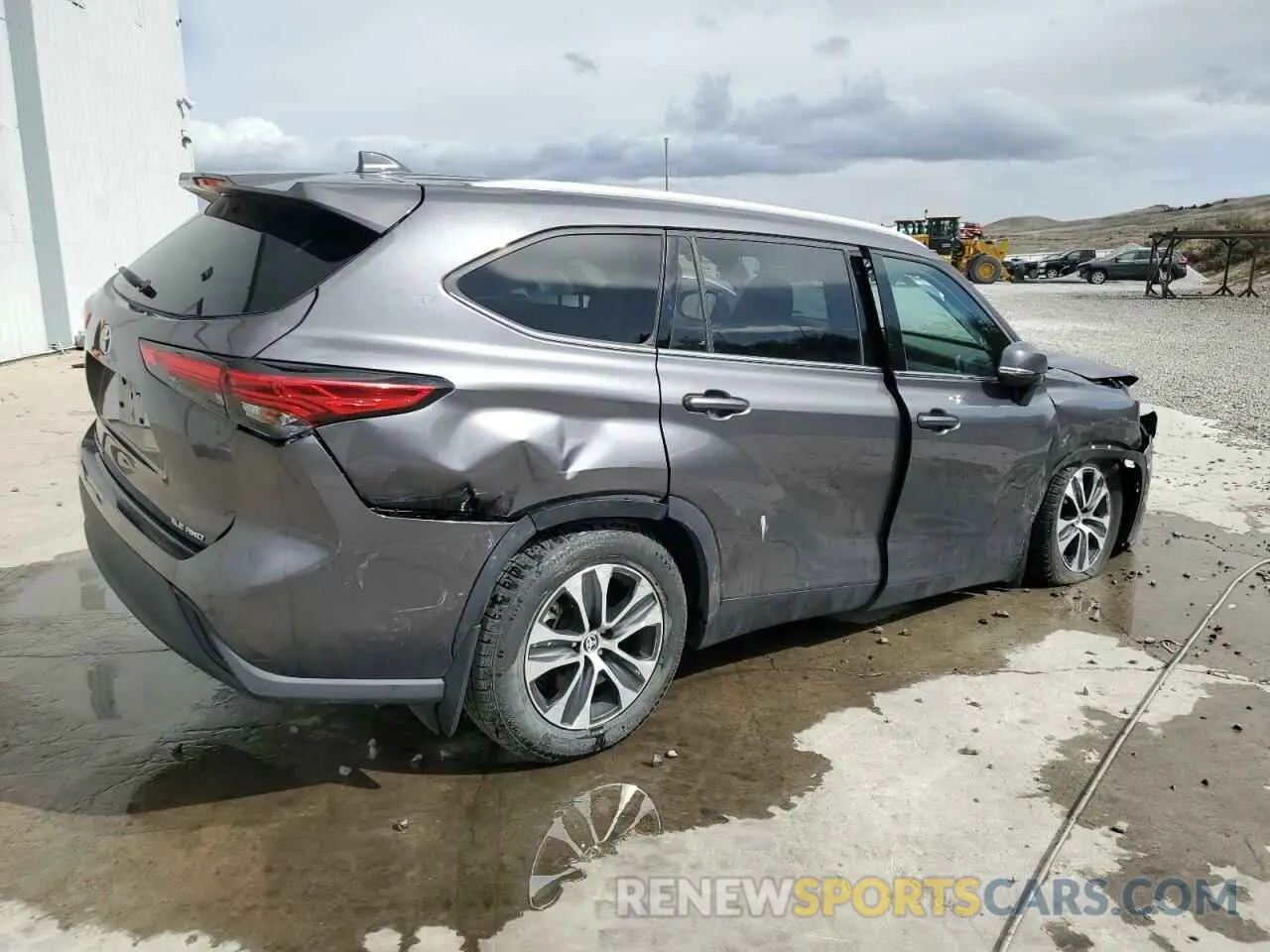 3 fotografías del automóvil dañado 5TDGZRBH3NS184494 TOYOTA HIGHLANDER 2022