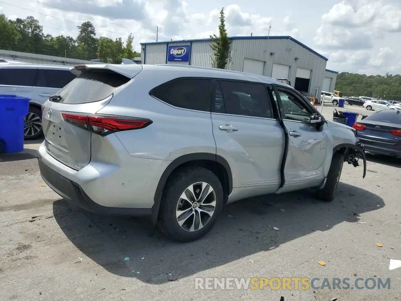 3 fotografías del automóvil dañado 5TDGZRBH3NS254141 TOYOTA HIGHLANDER 2022