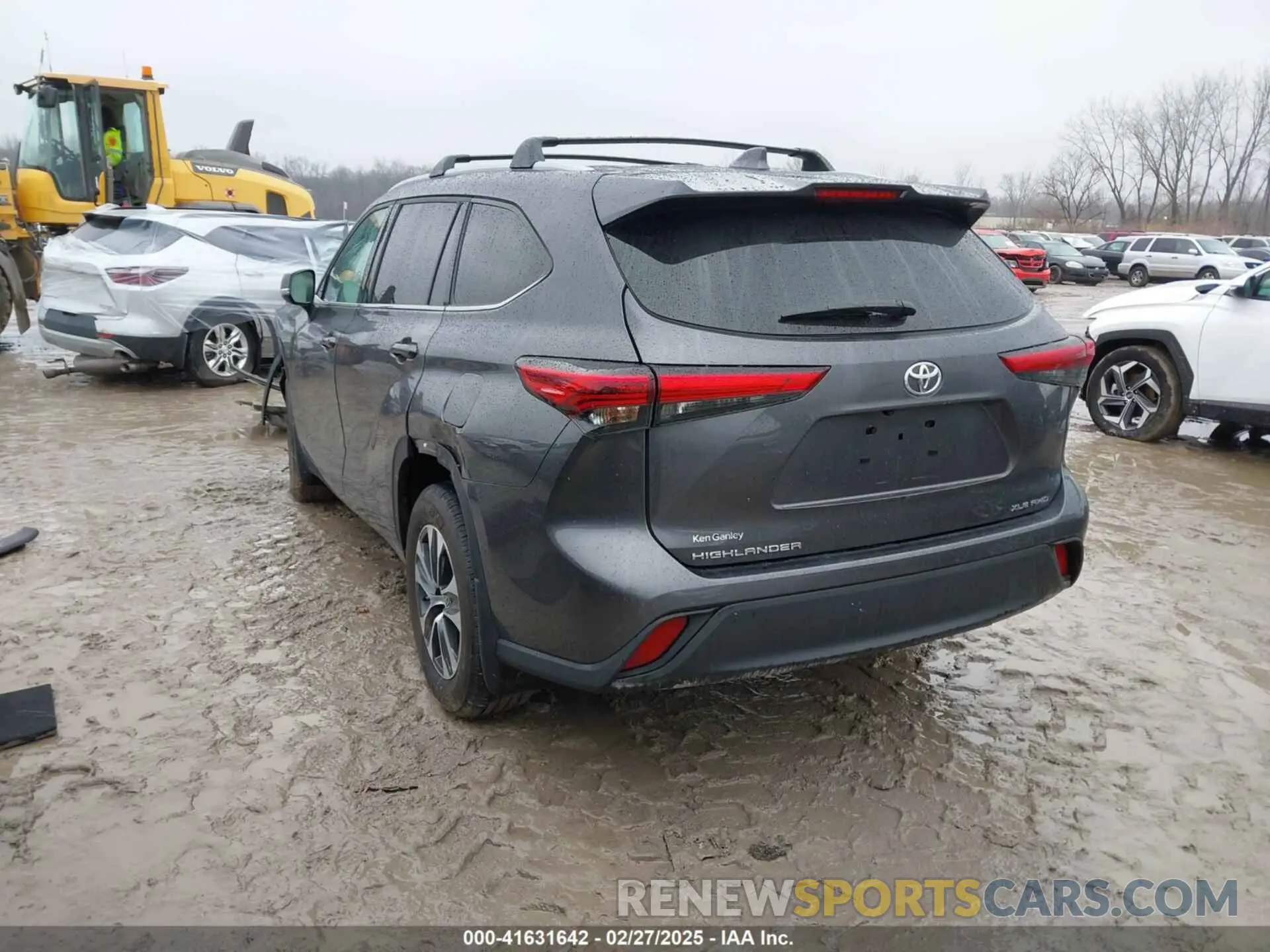 3 fotografías del automóvil dañado 5TDGZRBH4NS251555 TOYOTA HIGHLANDER 2022