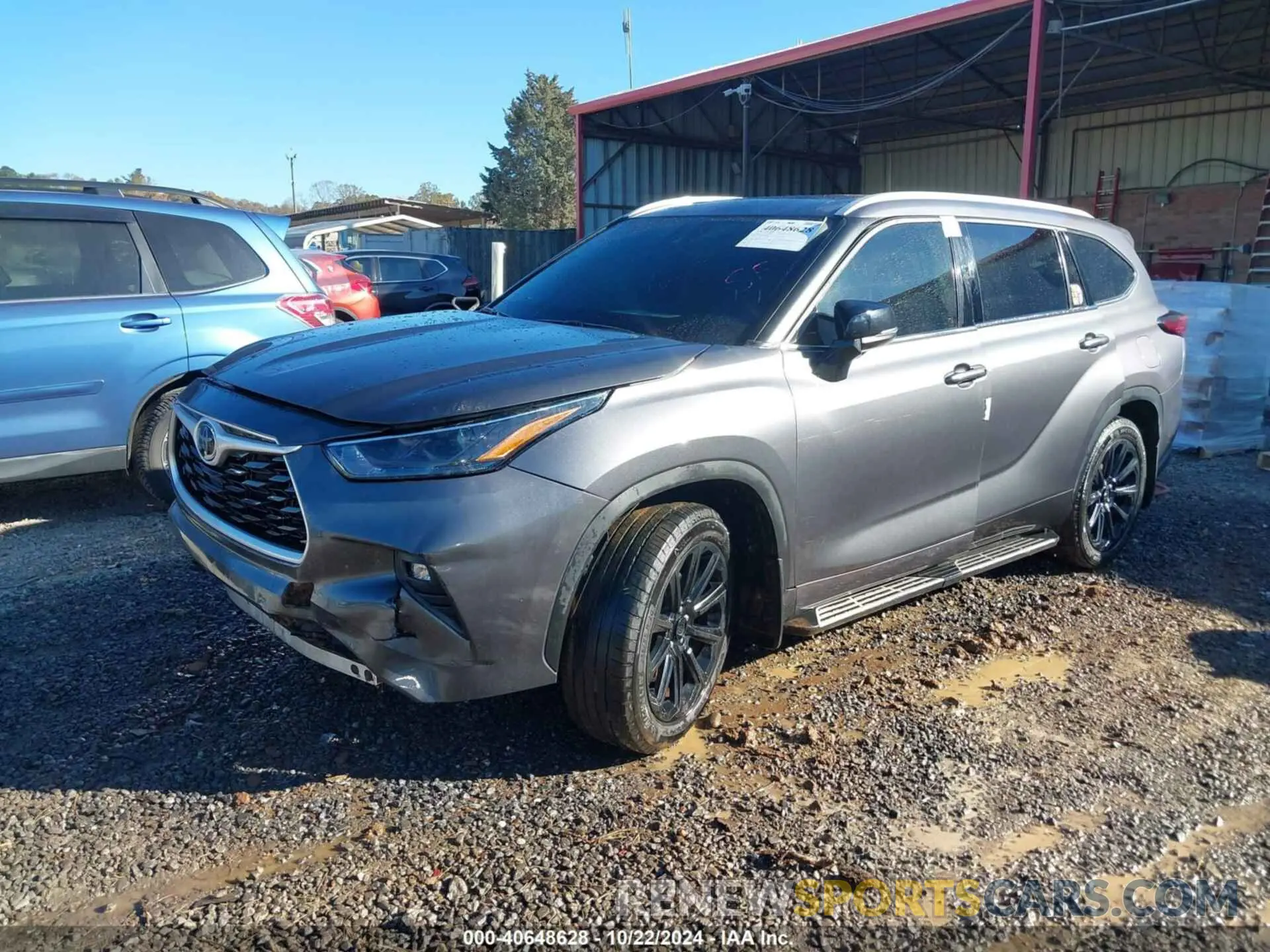 2 fotografías del automóvil dañado 5TDGZRBH4NS574584 TOYOTA HIGHLANDER 2022