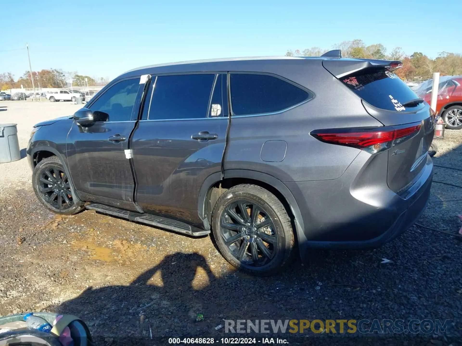 3 fotografías del automóvil dañado 5TDGZRBH4NS574584 TOYOTA HIGHLANDER 2022