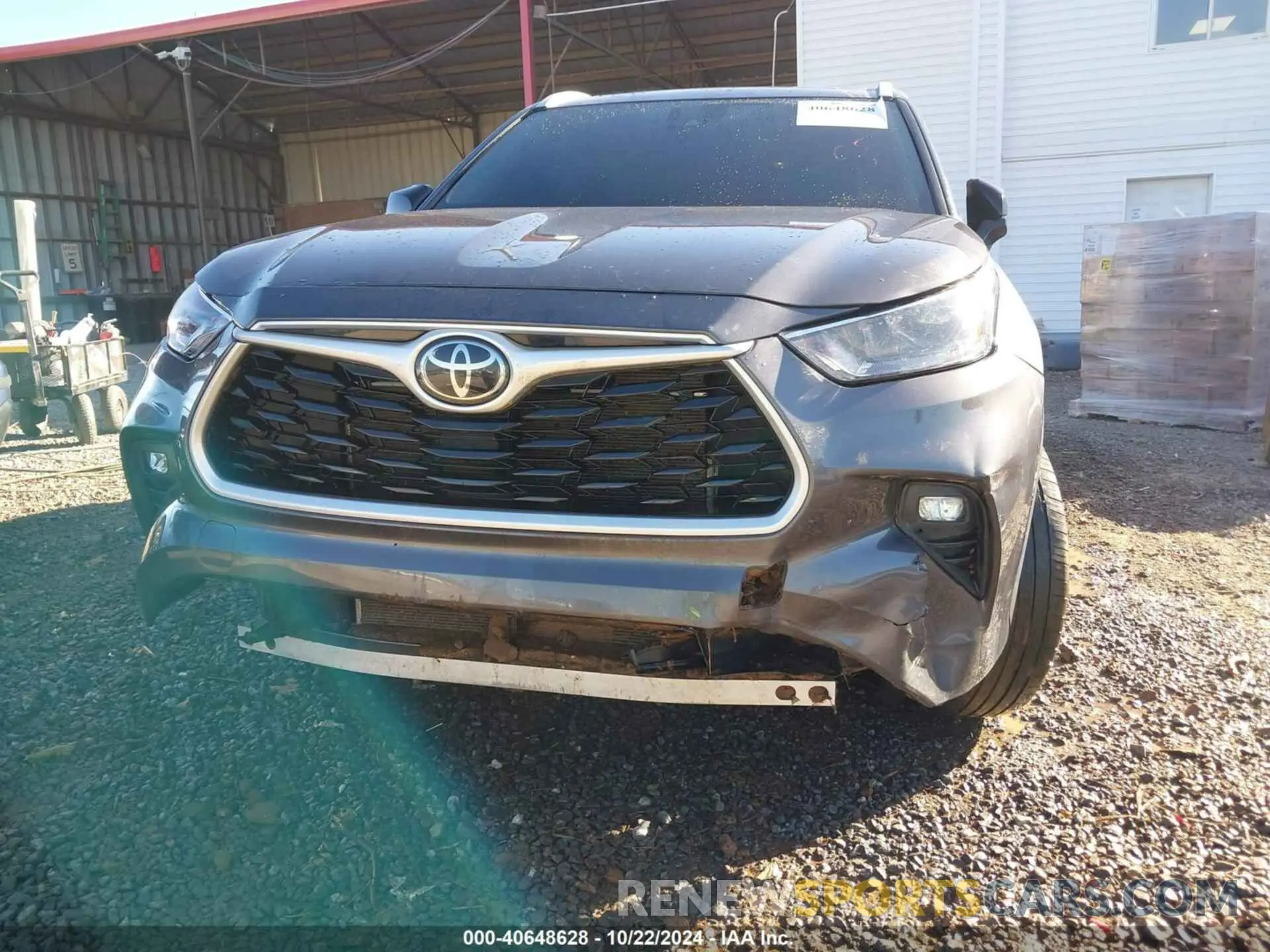 6 fotografías del automóvil dañado 5TDGZRBH4NS574584 TOYOTA HIGHLANDER 2022