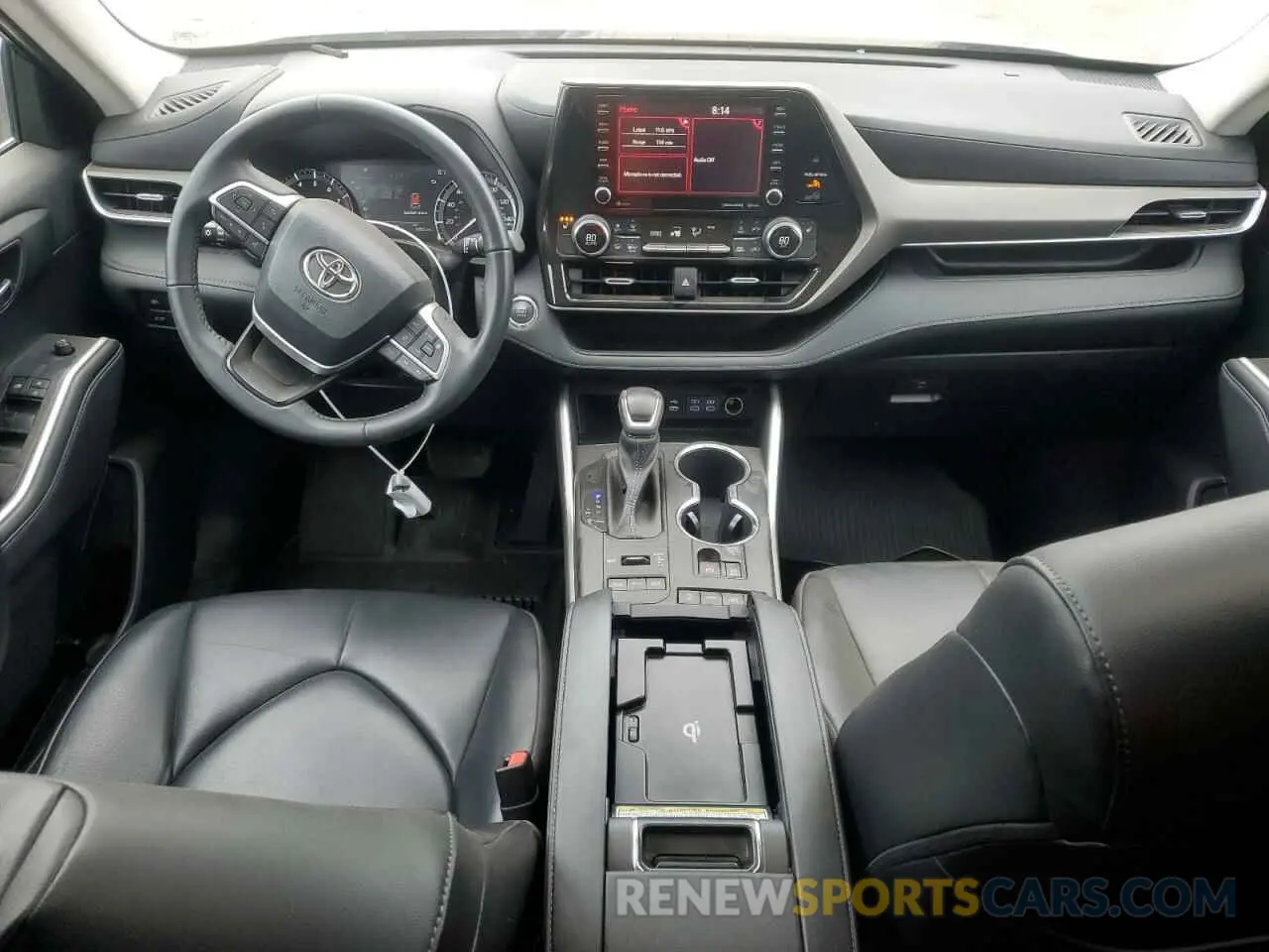 8 fotografías del automóvil dañado 5TDGZRBH4NS581356 TOYOTA HIGHLANDER 2022