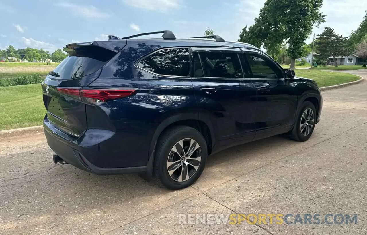 4 fotografías del automóvil dañado 5TDGZRBH5NS179023 TOYOTA HIGHLANDER 2022