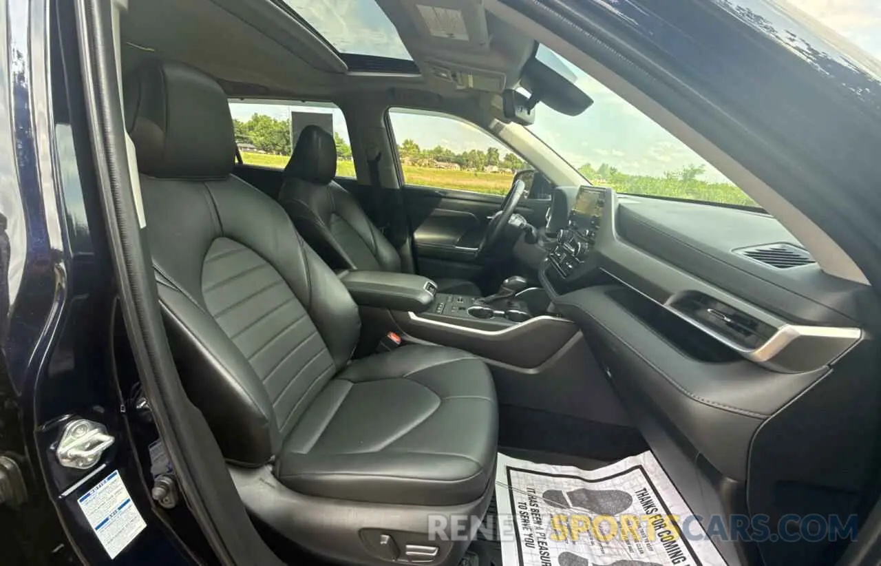 5 fotografías del automóvil dañado 5TDGZRBH5NS179023 TOYOTA HIGHLANDER 2022