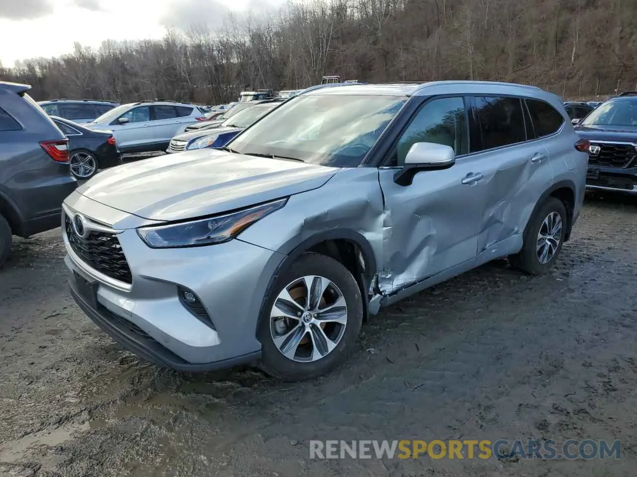 1 fotografías del automóvil dañado 5TDGZRBH5NS187266 TOYOTA HIGHLANDER 2022