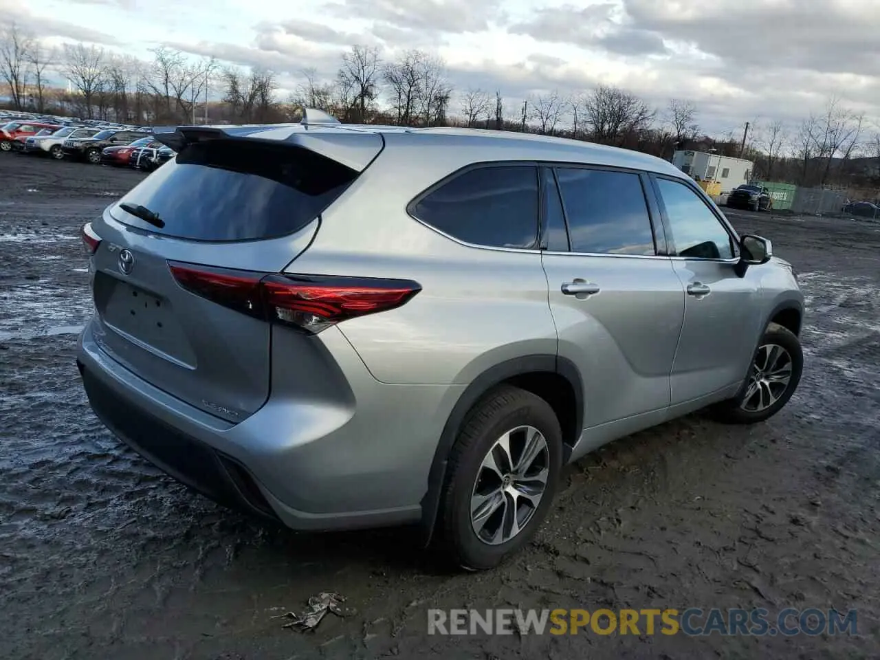 3 fotografías del automóvil dañado 5TDGZRBH5NS187266 TOYOTA HIGHLANDER 2022