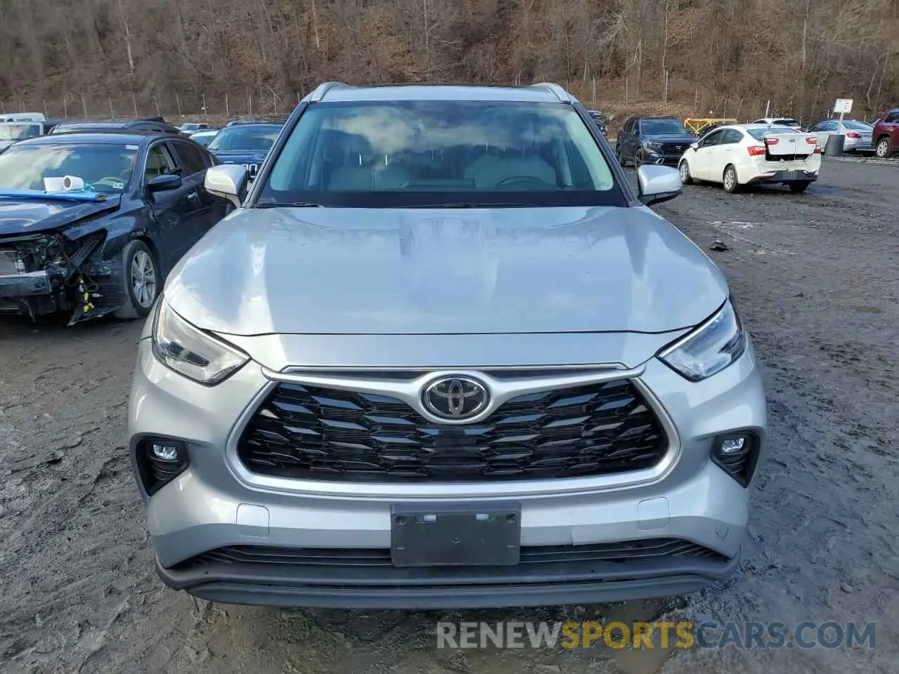 5 fotografías del automóvil dañado 5TDGZRBH5NS187266 TOYOTA HIGHLANDER 2022