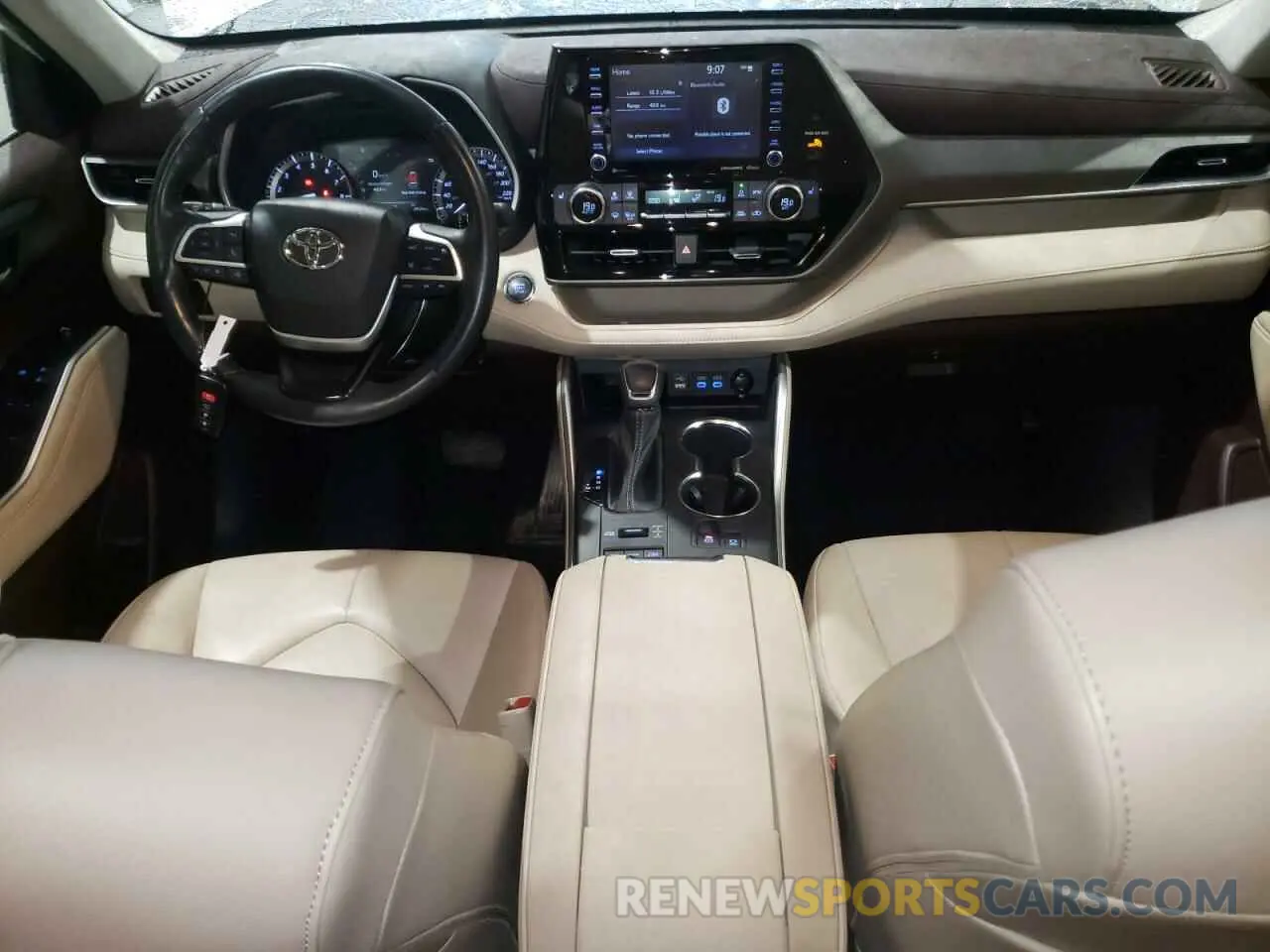 8 fotografías del automóvil dañado 5TDGZRBH5NS206270 TOYOTA HIGHLANDER 2022