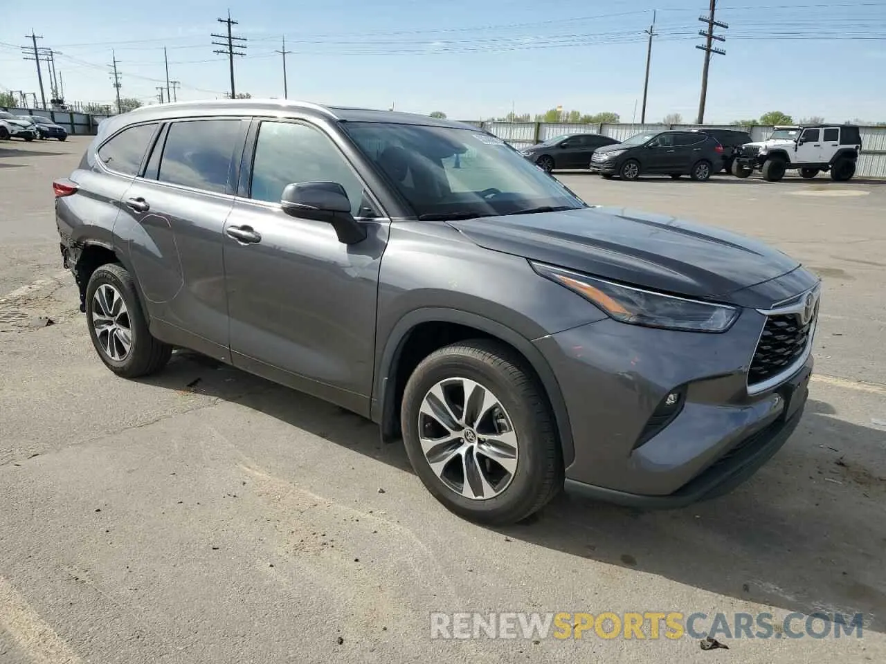 4 fotografías del automóvil dañado 5TDGZRBH5NS207788 TOYOTA HIGHLANDER 2022