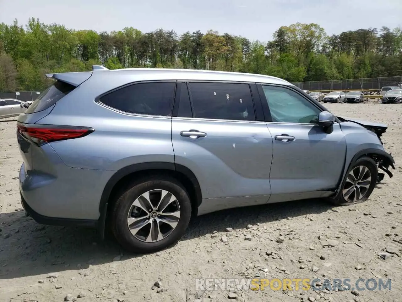 3 fotografías del automóvil dañado 5TDGZRBH5NS245733 TOYOTA HIGHLANDER 2022