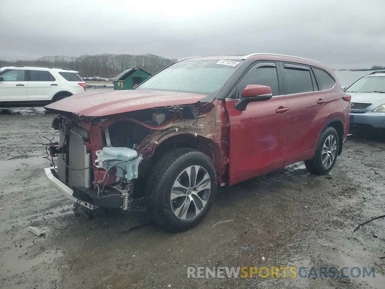 1 fotografías del automóvil dañado 5TDGZRBH6NS236913 TOYOTA HIGHLANDER 2022