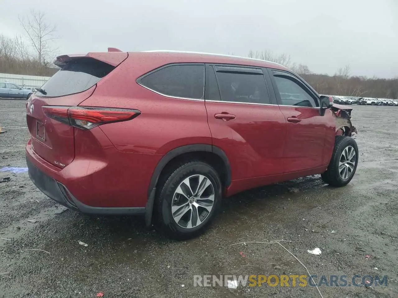3 fotografías del automóvil dañado 5TDGZRBH6NS236913 TOYOTA HIGHLANDER 2022