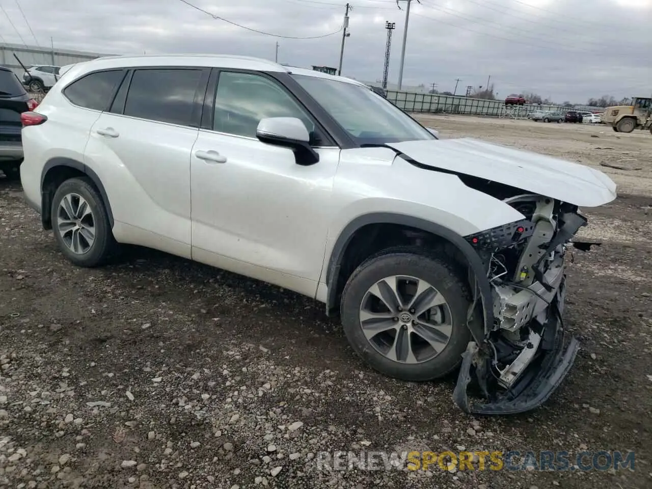 4 fotografías del automóvil dañado 5TDGZRBH6NS568544 TOYOTA HIGHLANDER 2022