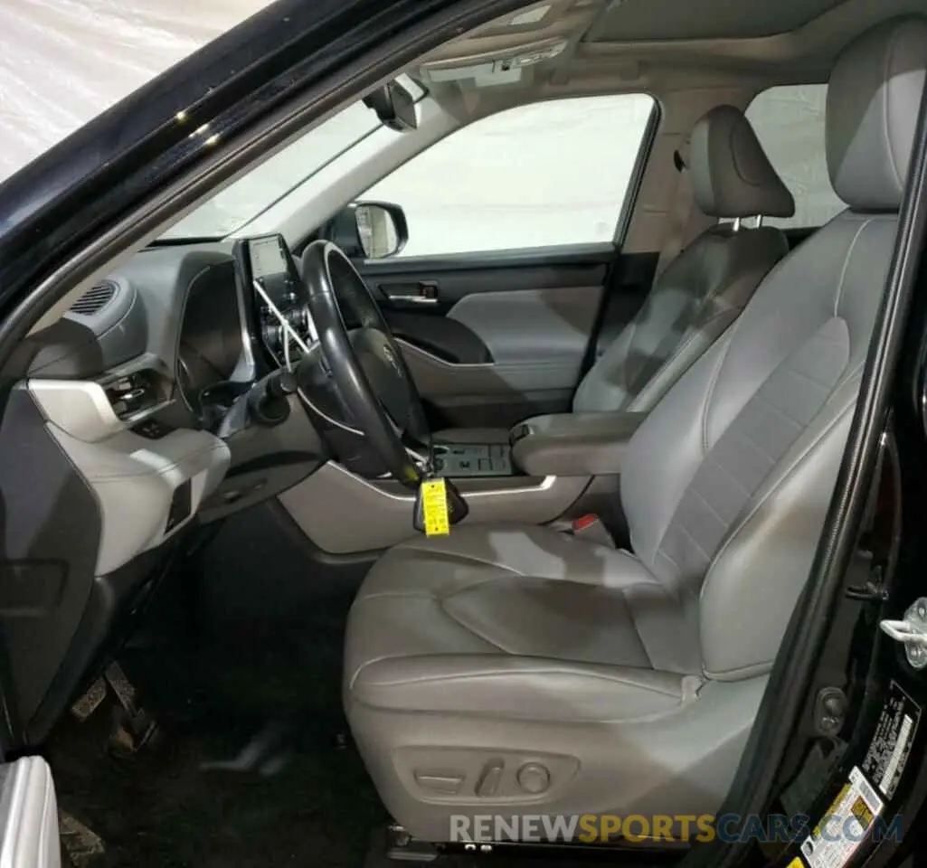 7 fotografías del automóvil dañado 5TDGZRBH6NS596179 TOYOTA HIGHLANDER 2022