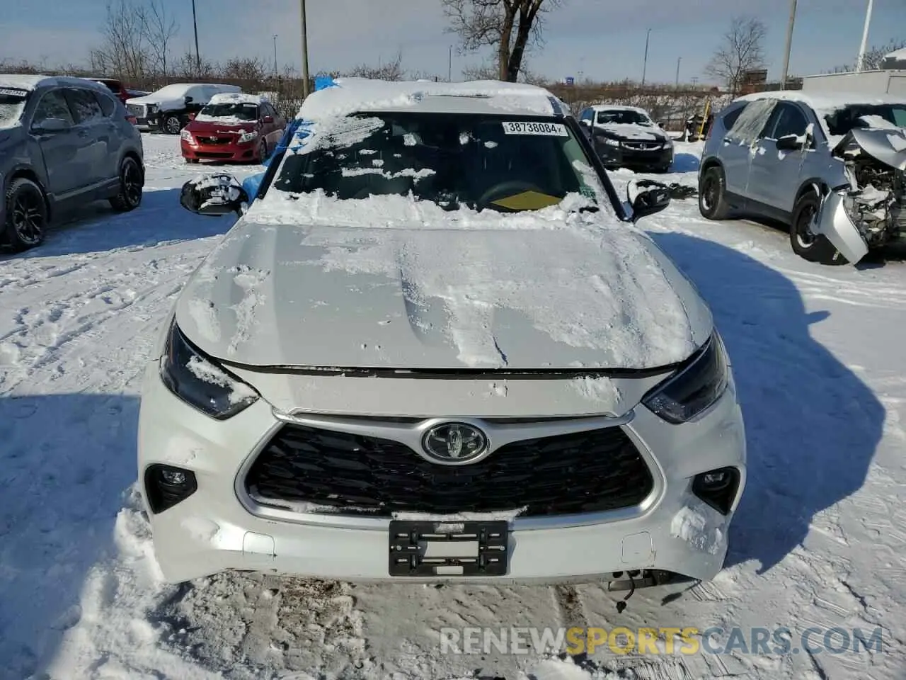 5 fotografías del automóvil dañado 5TDGZRBH7NS560338 TOYOTA HIGHLANDER 2022