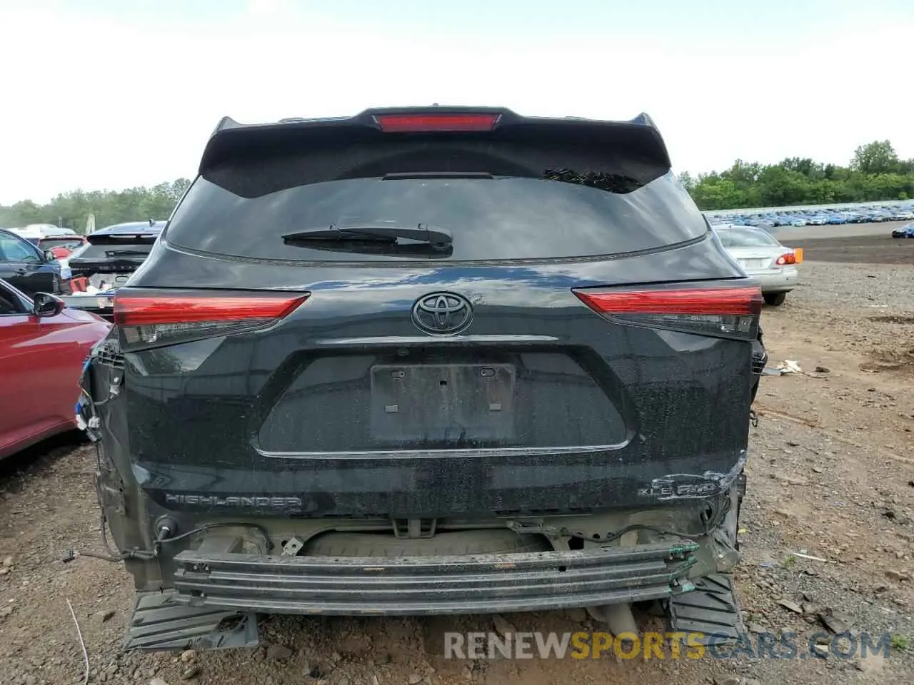 6 fotografías del automóvil dañado 5TDGZRBH7NS583229 TOYOTA HIGHLANDER 2022
