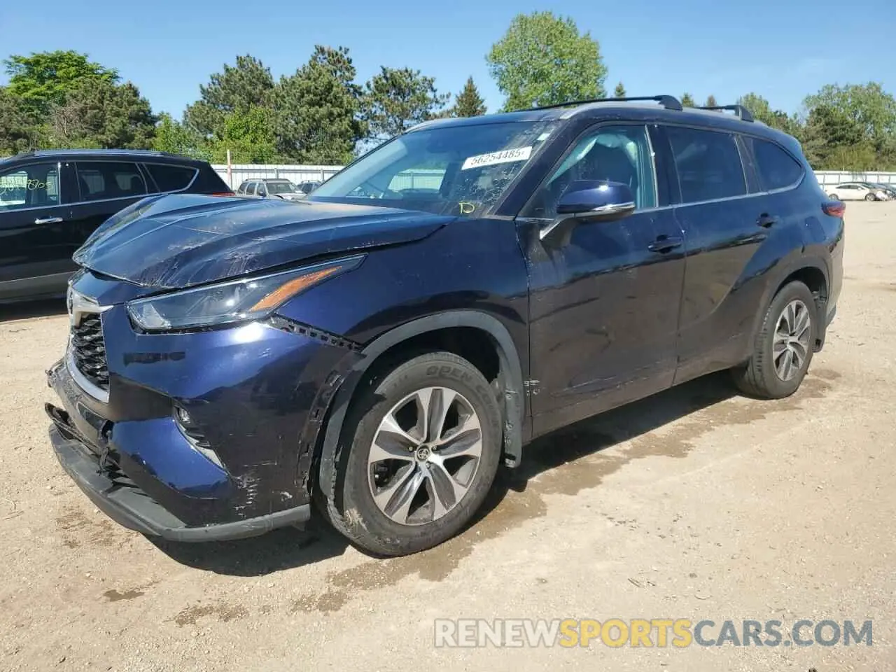 1 fotografías del automóvil dañado 5TDGZRBH8NS573003 TOYOTA HIGHLANDER 2022