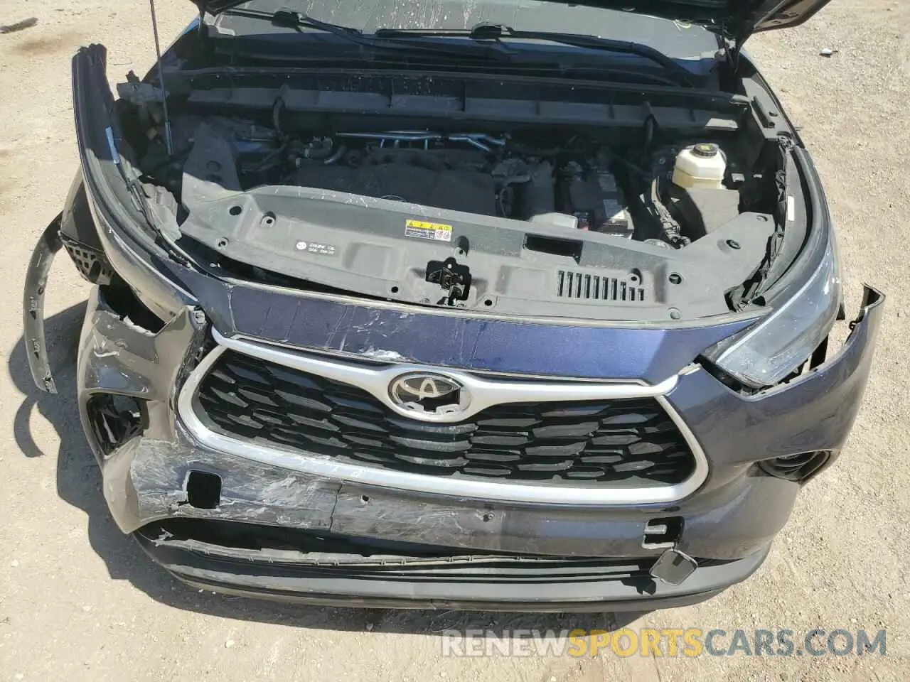 12 fotografías del automóvil dañado 5TDGZRBH8NS573003 TOYOTA HIGHLANDER 2022