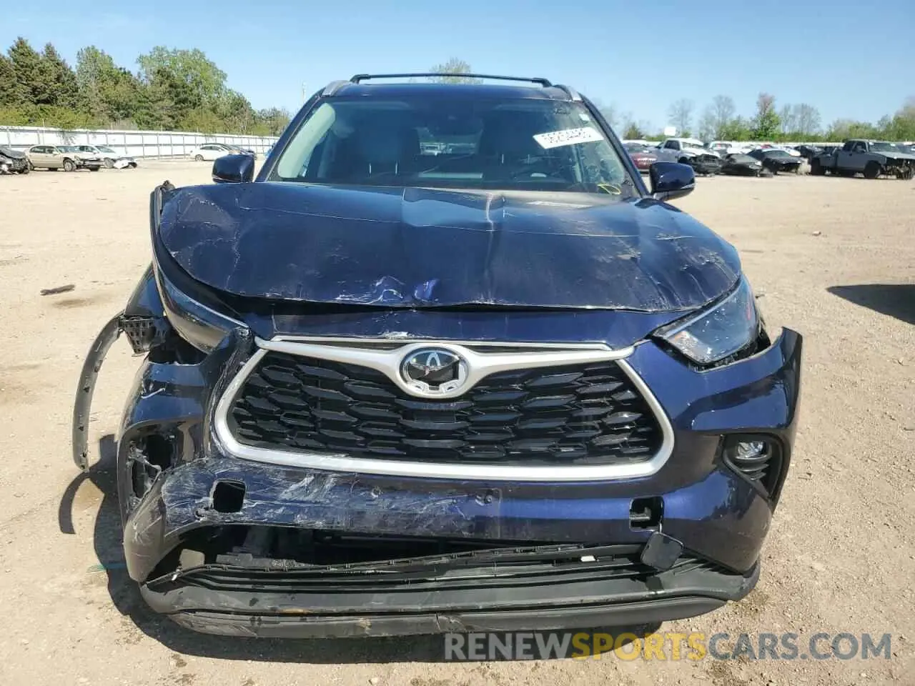 5 fotografías del automóvil dañado 5TDGZRBH8NS573003 TOYOTA HIGHLANDER 2022