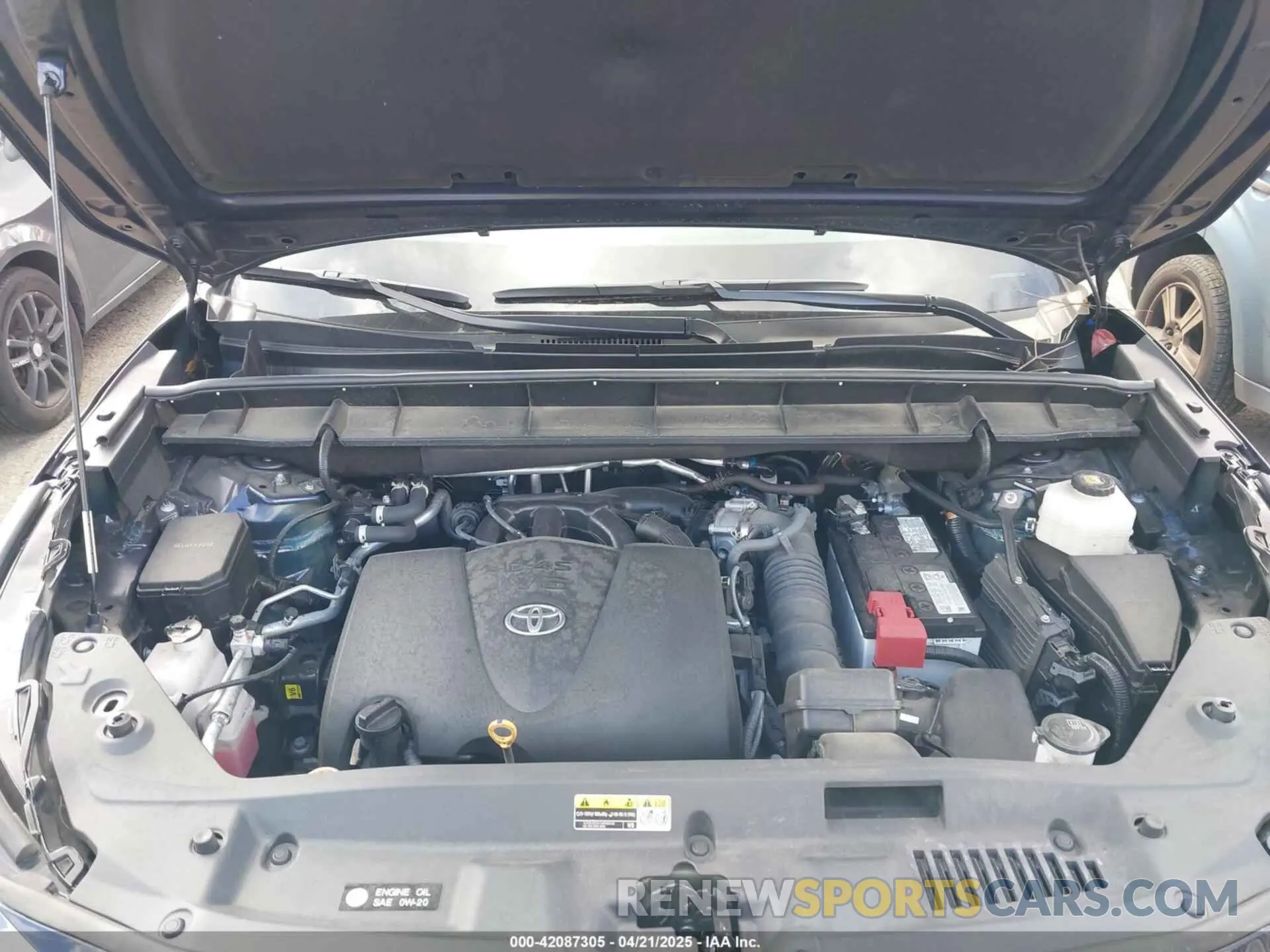 10 fotografías del automóvil dañado 5TDGZRBH8NS587449 TOYOTA HIGHLANDER 2022
