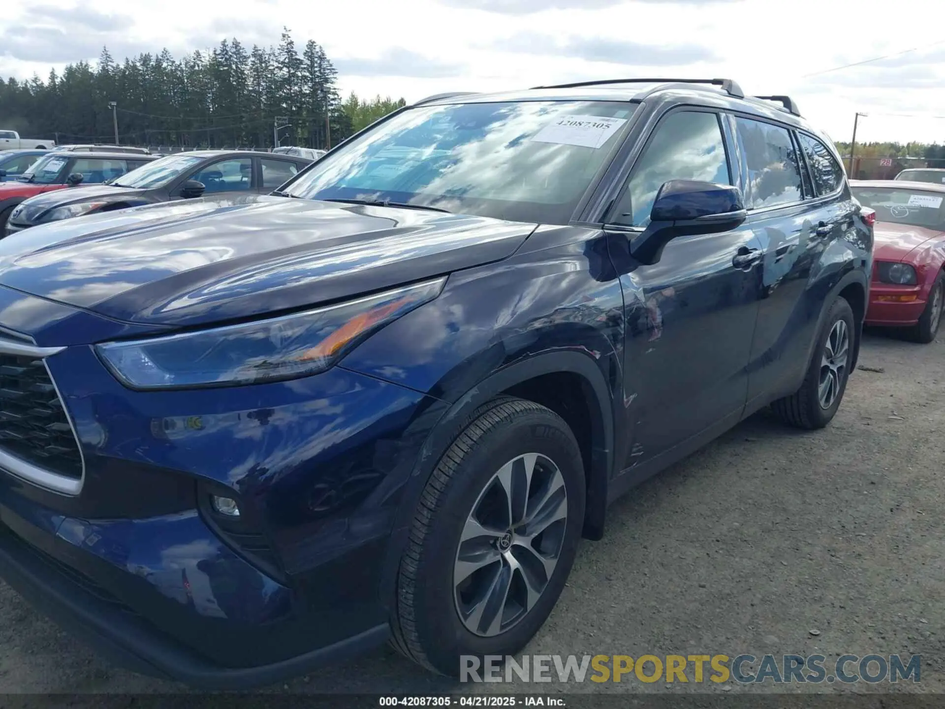 6 fotografías del automóvil dañado 5TDGZRBH8NS587449 TOYOTA HIGHLANDER 2022