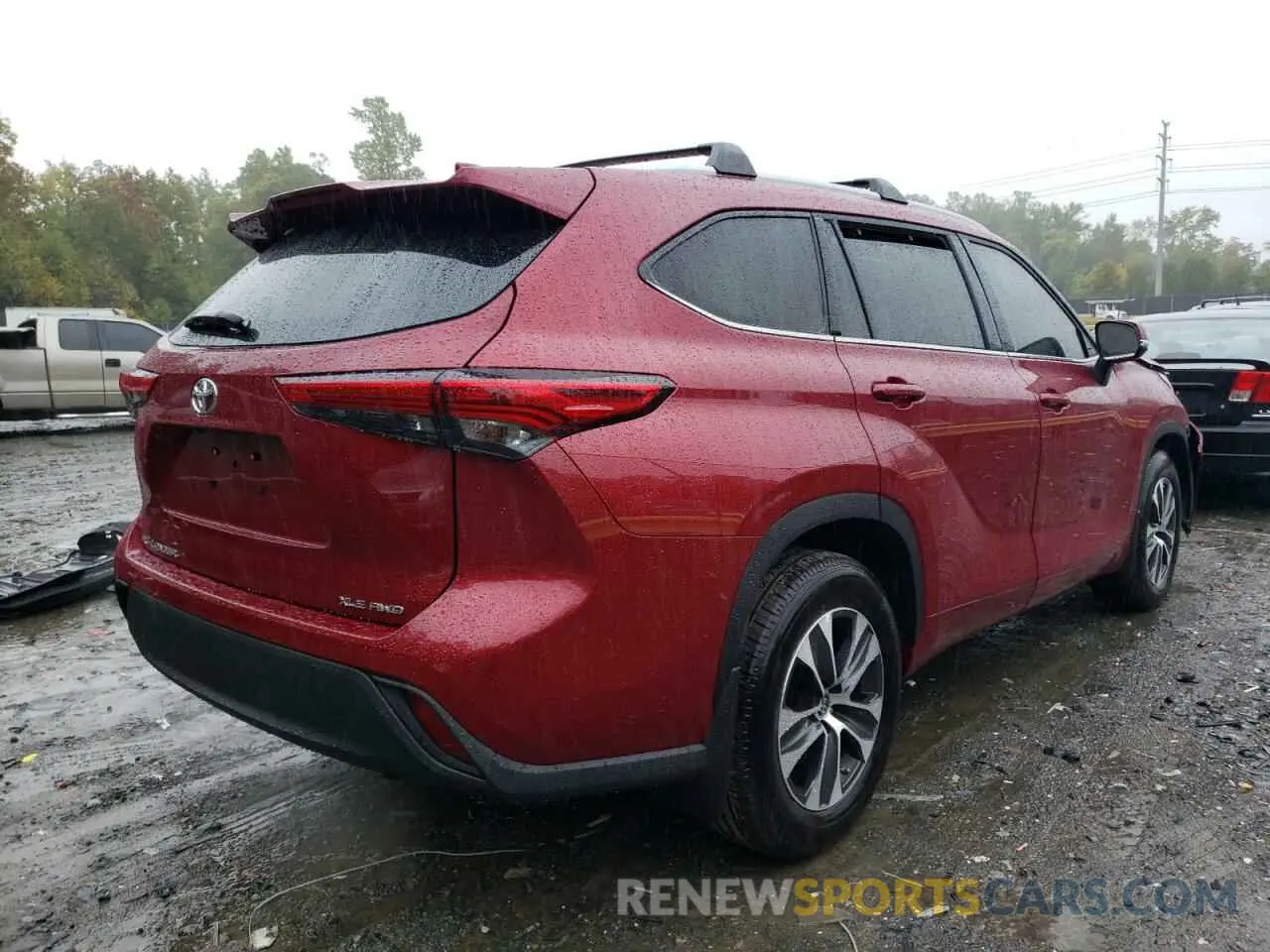 4 fotografías del automóvil dañado 5TDGZRBH9NS211598 TOYOTA HIGHLANDER 2022