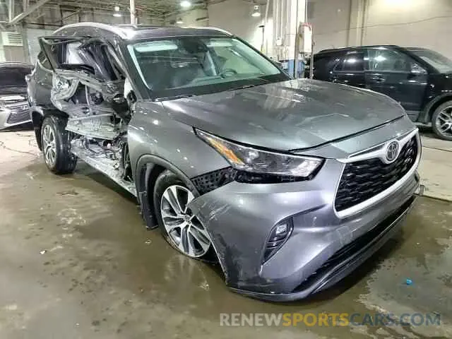 15 fotografías del automóvil dañado 5TDGZRBHXNS222559 TOYOTA HIGHLANDER 2022