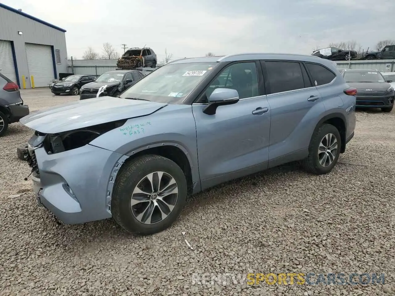 1 fotografías del automóvil dañado 5TDGZRBHXNS229849 TOYOTA HIGHLANDER 2022