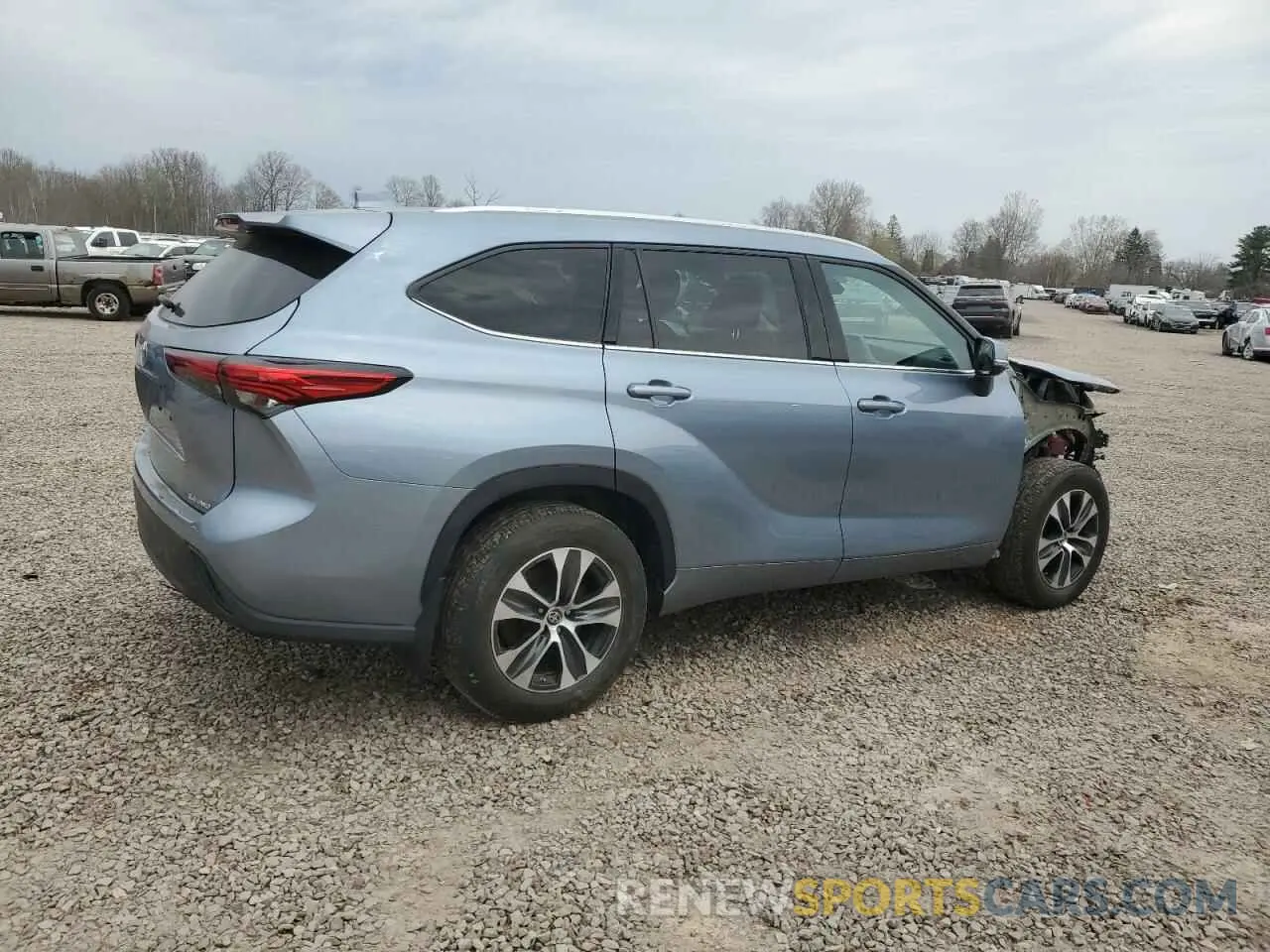 3 fotografías del automóvil dañado 5TDGZRBHXNS229849 TOYOTA HIGHLANDER 2022