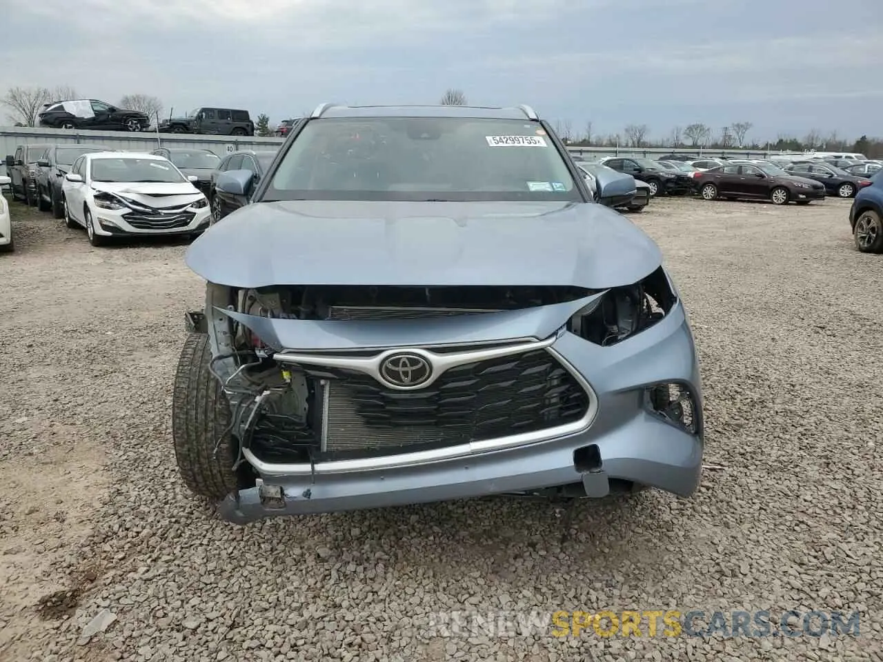 5 fotografías del automóvil dañado 5TDGZRBHXNS229849 TOYOTA HIGHLANDER 2022