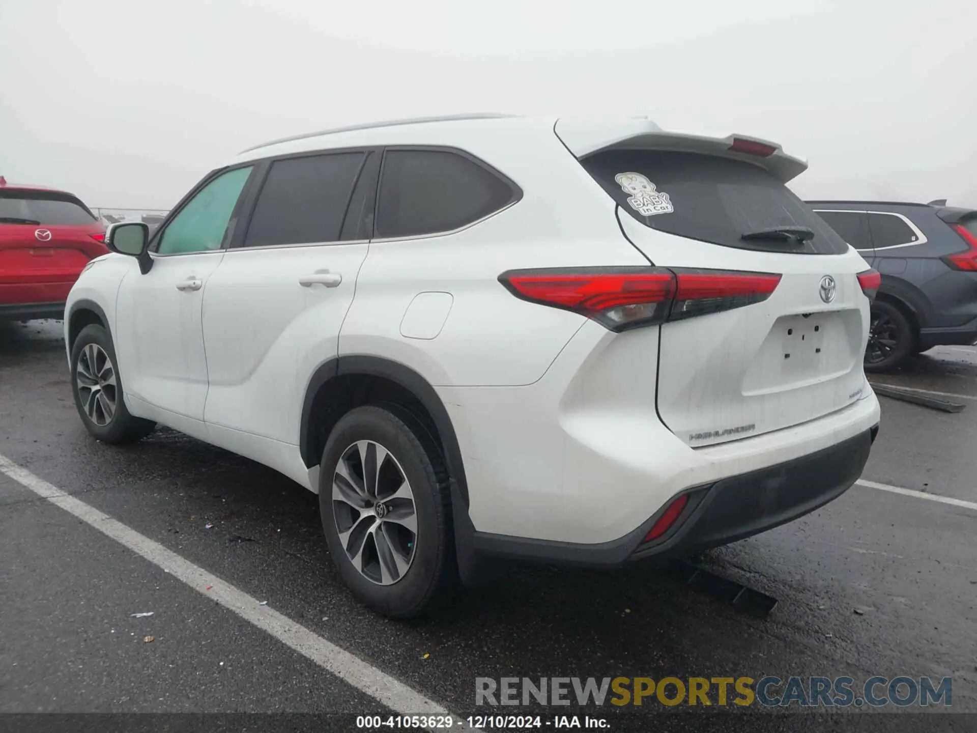 3 fotografías del automóvil dañado 5TDGZRBHXNS568949 TOYOTA HIGHLANDER 2022