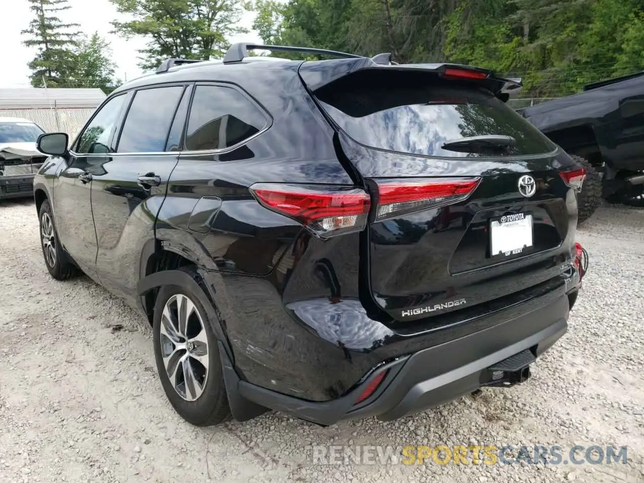 3 fotografías del automóvil dañado 5TDGZRBHXNS580180 TOYOTA HIGHLANDER 2022