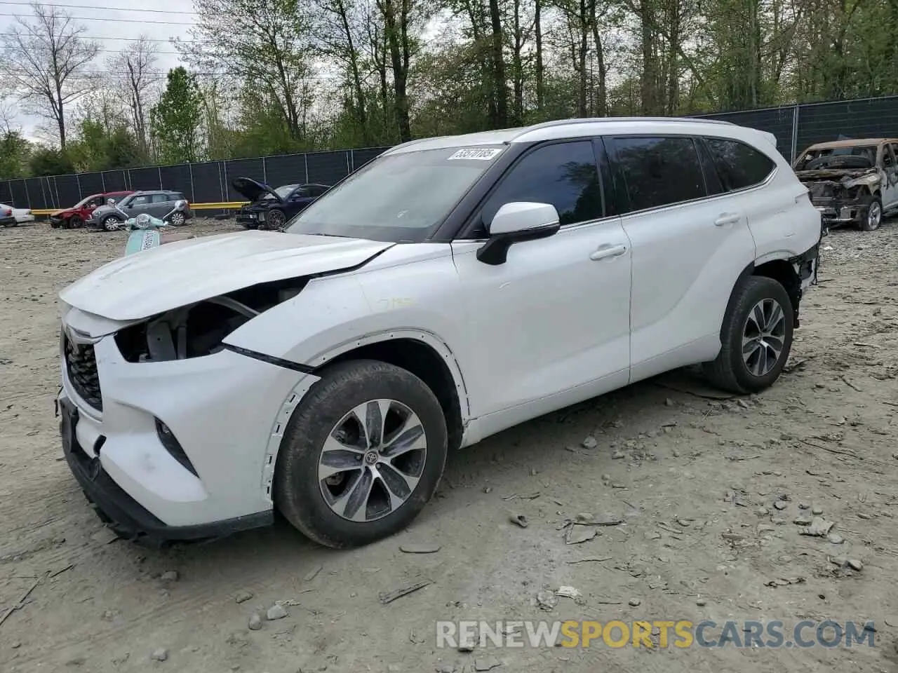 1 fotografías del automóvil dañado 5TDGZRBHXNS591325 TOYOTA HIGHLANDER 2022