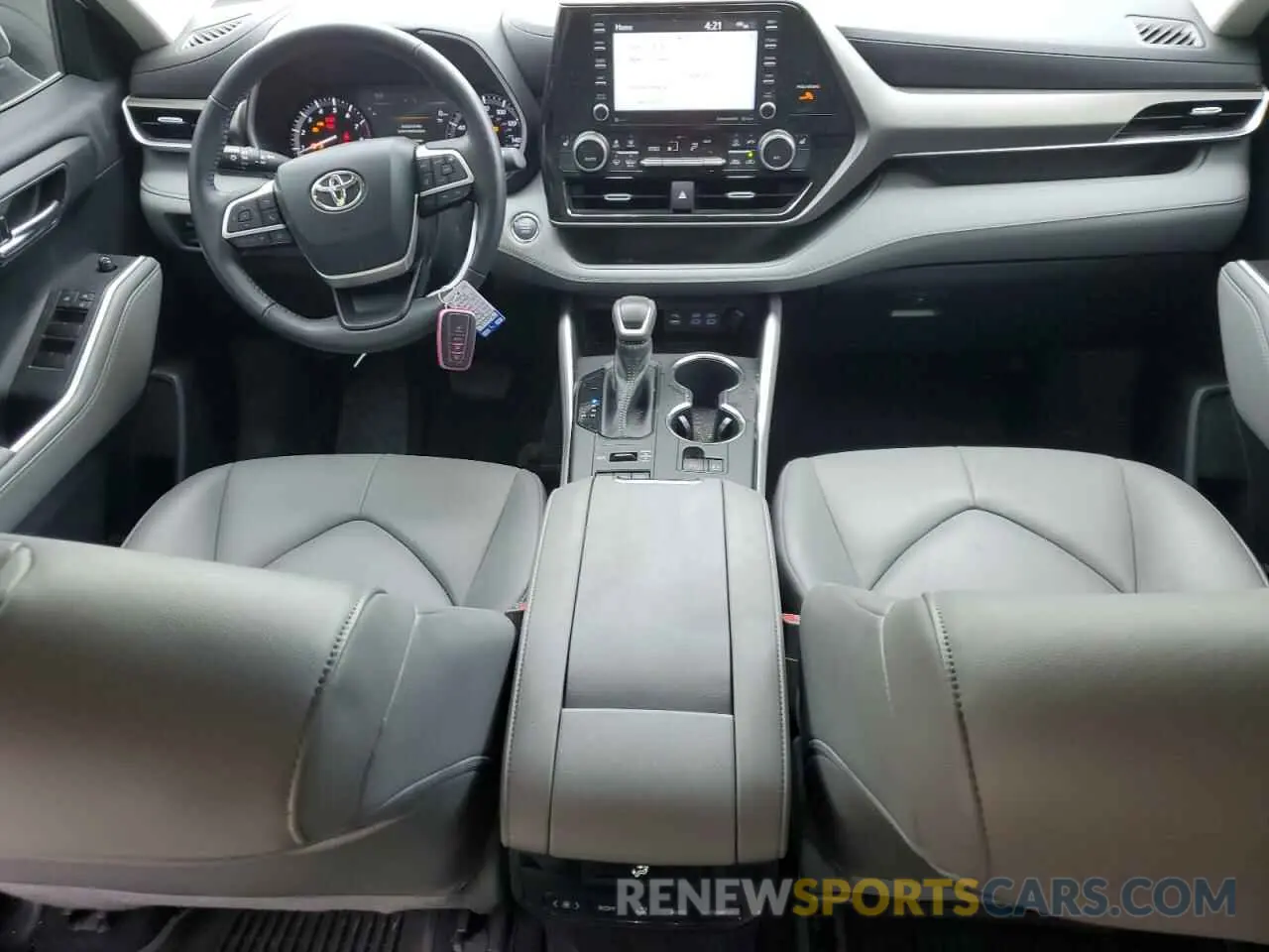 8 fotografías del automóvil dañado 5TDGZRBHXNS591325 TOYOTA HIGHLANDER 2022