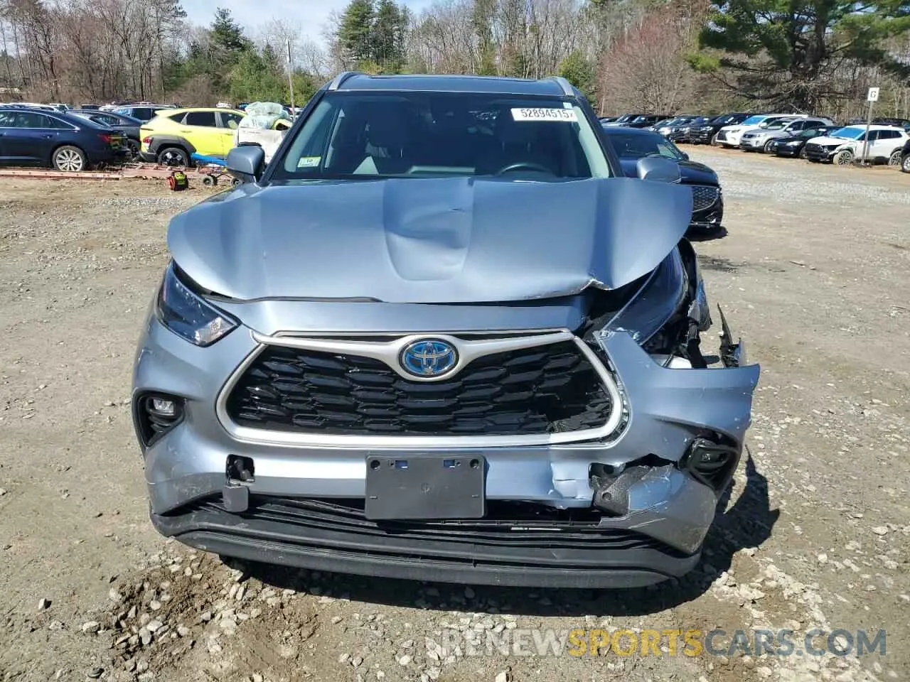 5 fotografías del automóvil dañado 5TDHBRCH0NS074185 TOYOTA HIGHLANDER 2022