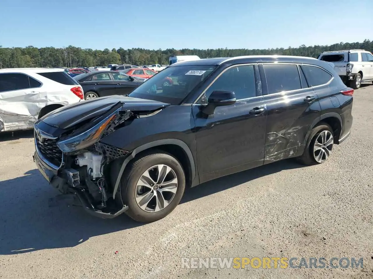 1 fotografías del automóvil dañado 5TDHZRAH0NS555195 TOYOTA HIGHLANDER 2022
