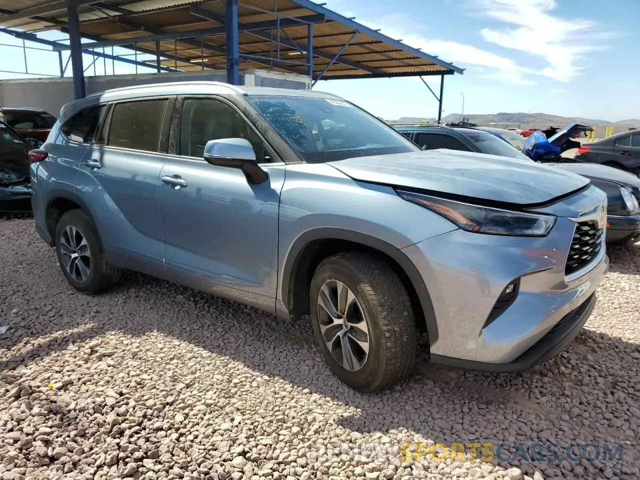4 fotografías del automóvil dañado 5TDHZRAH1NS121058 TOYOTA HIGHLANDER 2022