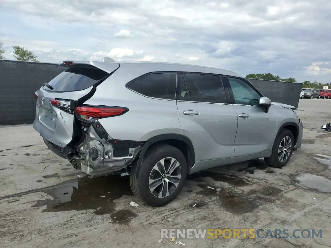 3 fotografías del automóvil dañado 5TDHZRAH2NS121814 TOYOTA HIGHLANDER 2022