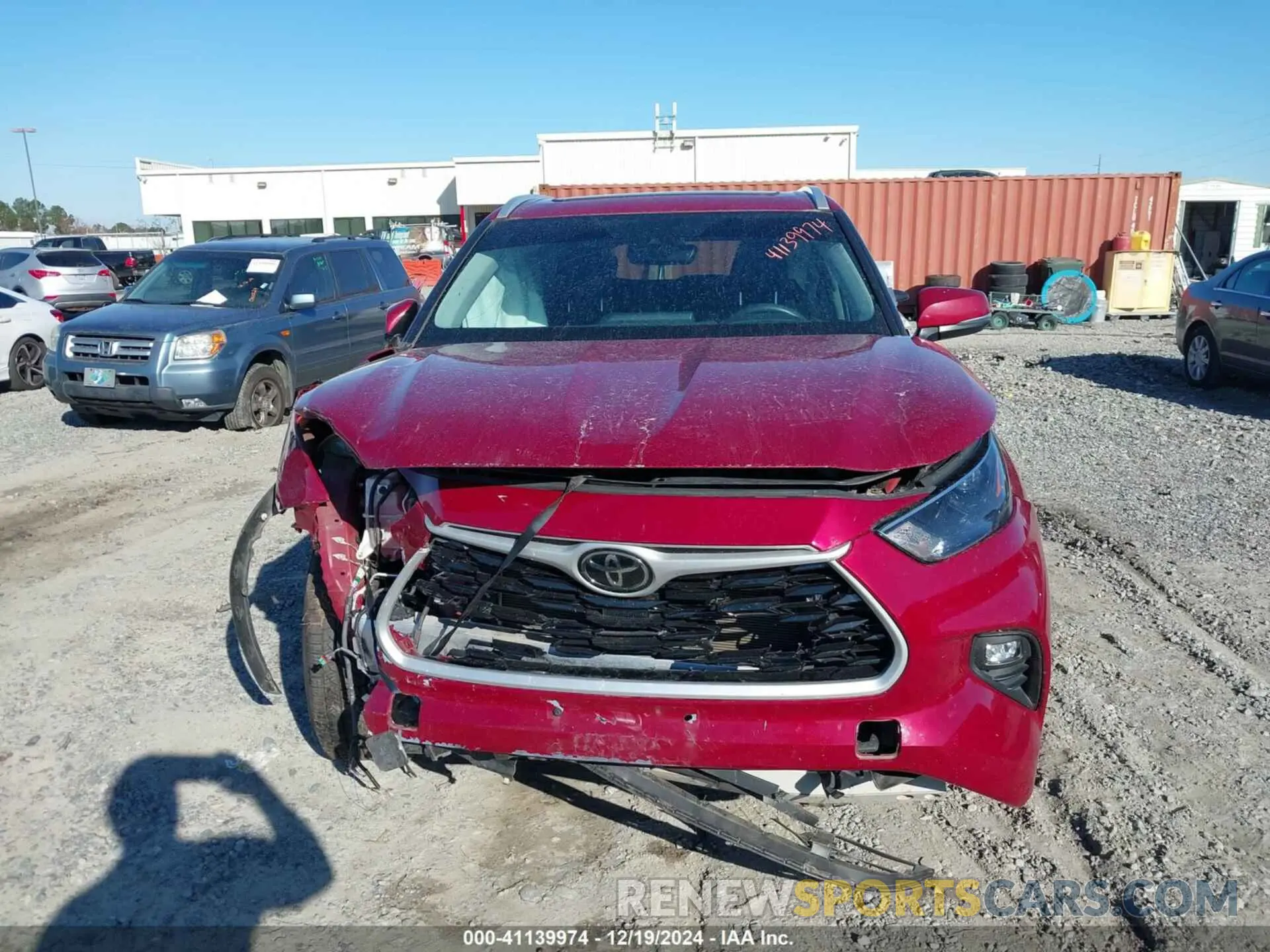 12 fotografías del automóvil dañado 5TDHZRAH2NS143022 TOYOTA HIGHLANDER 2022