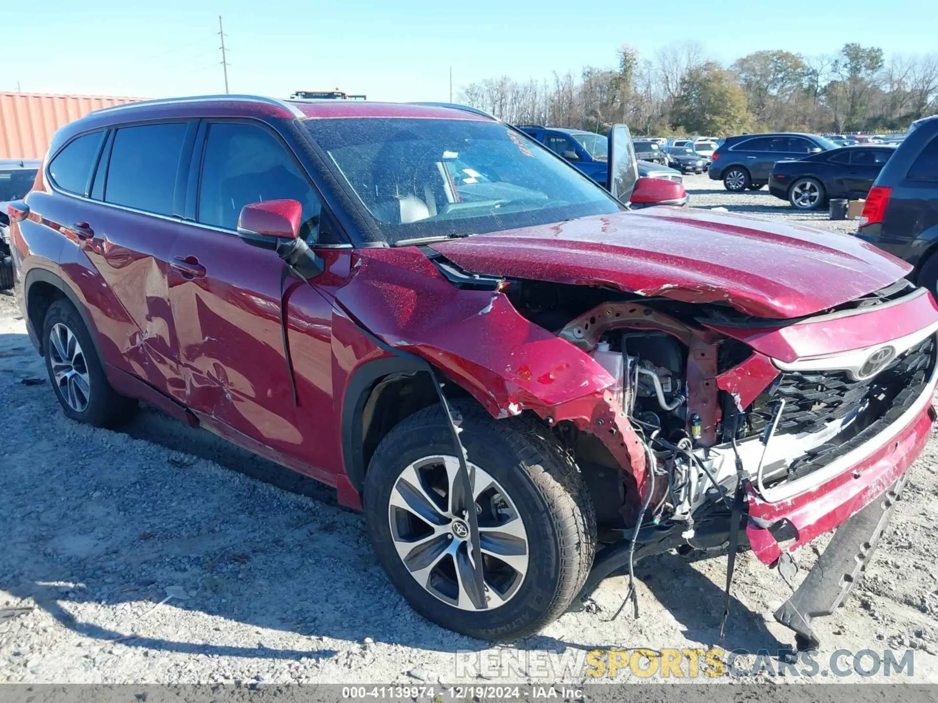 6 fotografías del automóvil dañado 5TDHZRAH2NS143022 TOYOTA HIGHLANDER 2022