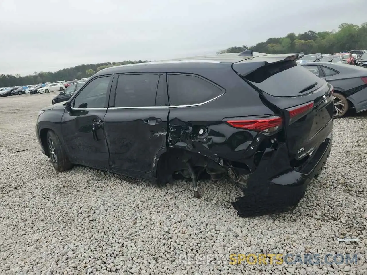 2 fotografías del automóvil dañado 5TDHZRAH5NS555449 TOYOTA HIGHLANDER 2022