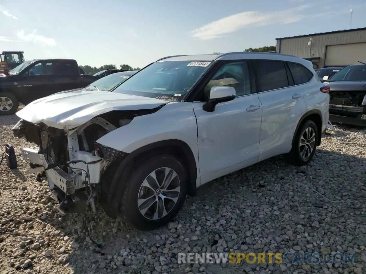 1 fotografías del automóvil dañado 5TDHZRBH0NS581598 TOYOTA HIGHLANDER 2022