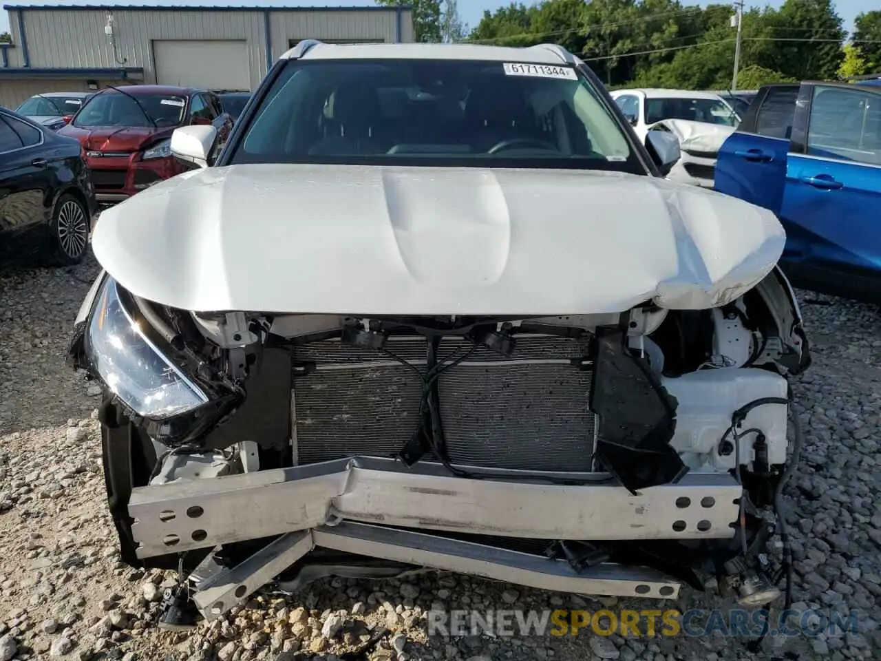 5 fotografías del automóvil dañado 5TDHZRBH0NS581598 TOYOTA HIGHLANDER 2022