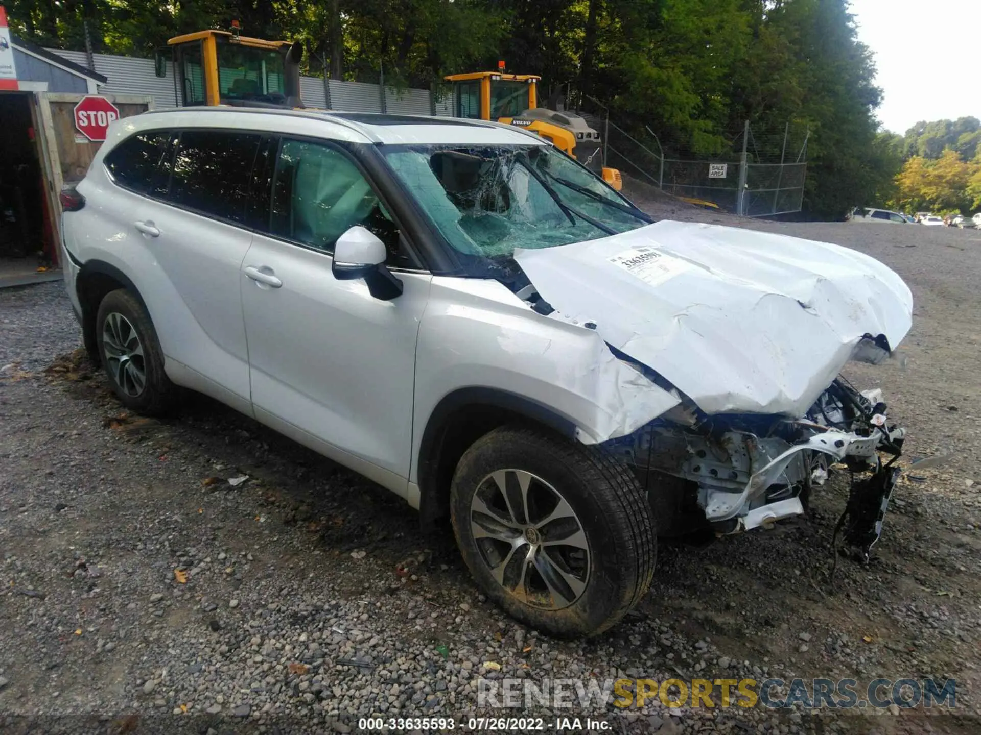 1 fotografías del automóvil dañado 5TDHZRBH2NS167531 TOYOTA HIGHLANDER 2022